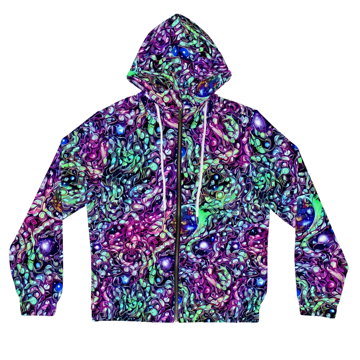 Vivid Abyss on Women's Full-Zip Hoodie — Front