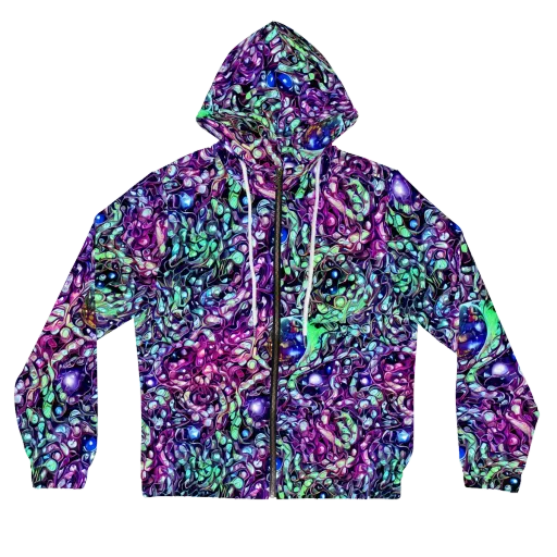 Vivid Abyss on a Women's Full-Zip Hoodie