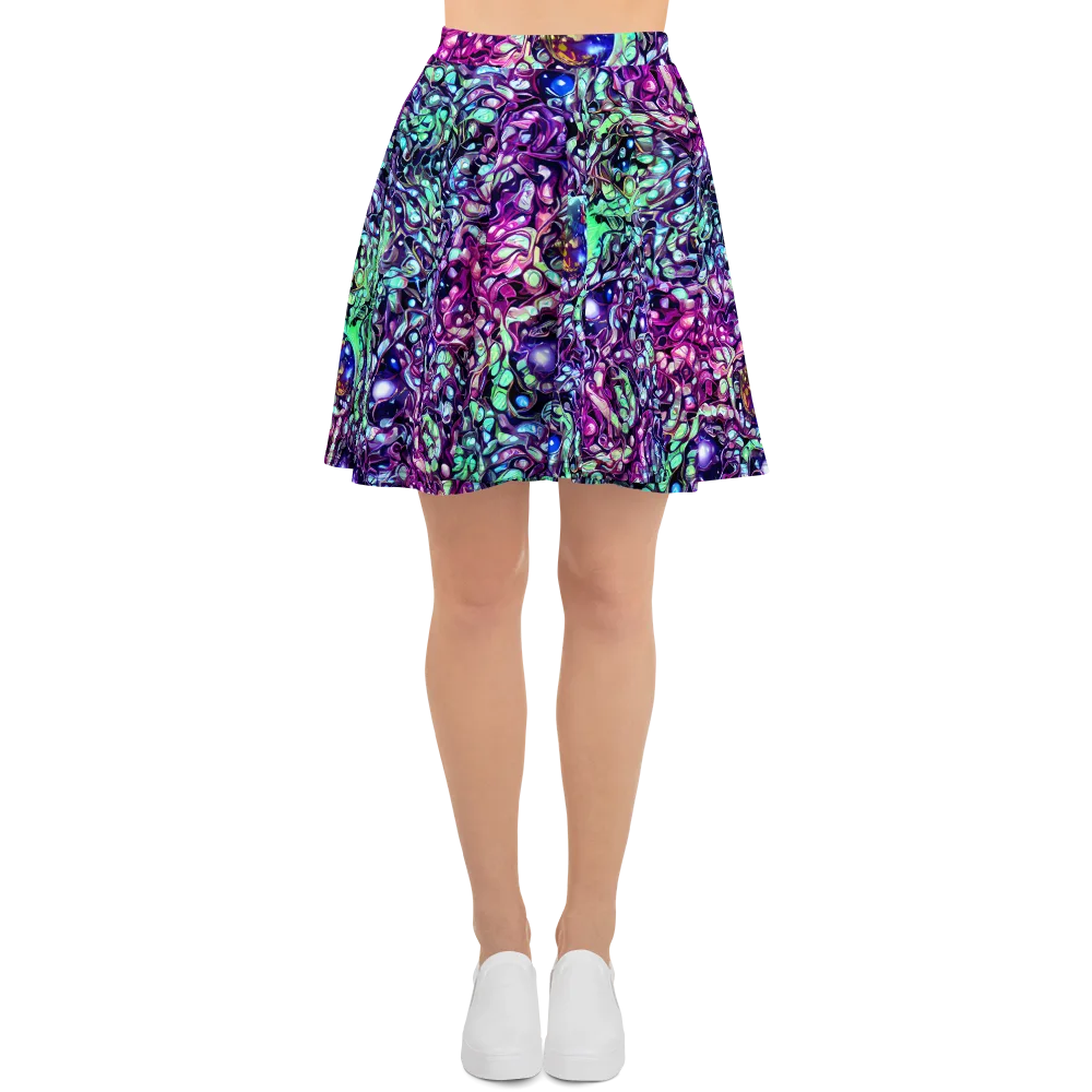 Vivid Abyss on Skater Skirt — Front