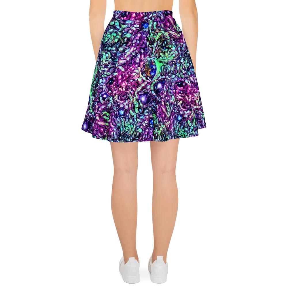 Vivid Abyss on Skater Skirt — Back