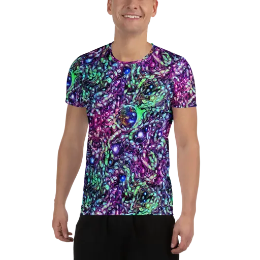 Vivid Abyss on a Men's Athletic T-Shirt