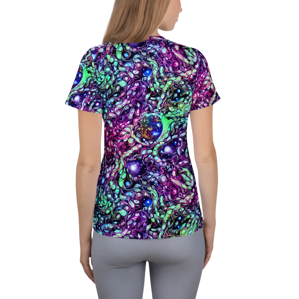 Vivid Abyss on Women's Athletic T-Shirt — Back