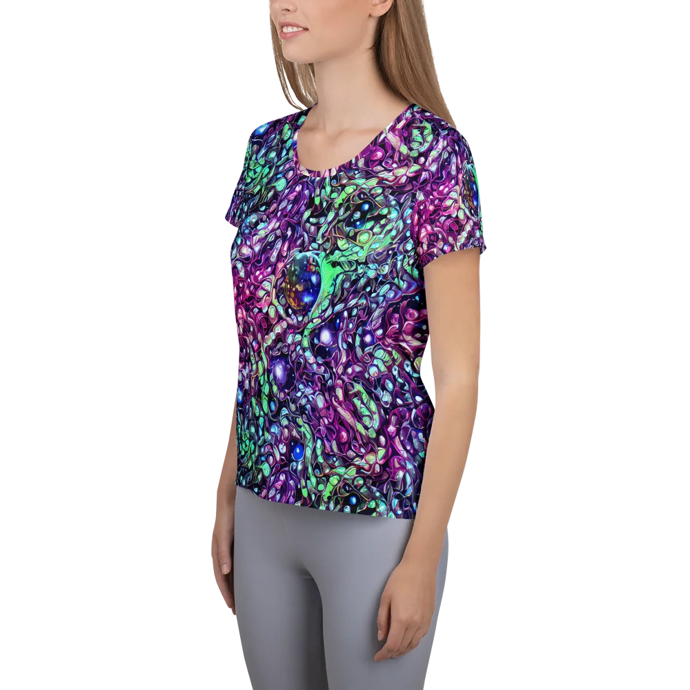 Vivid Abyss on Women's Athletic T-Shirt — Left