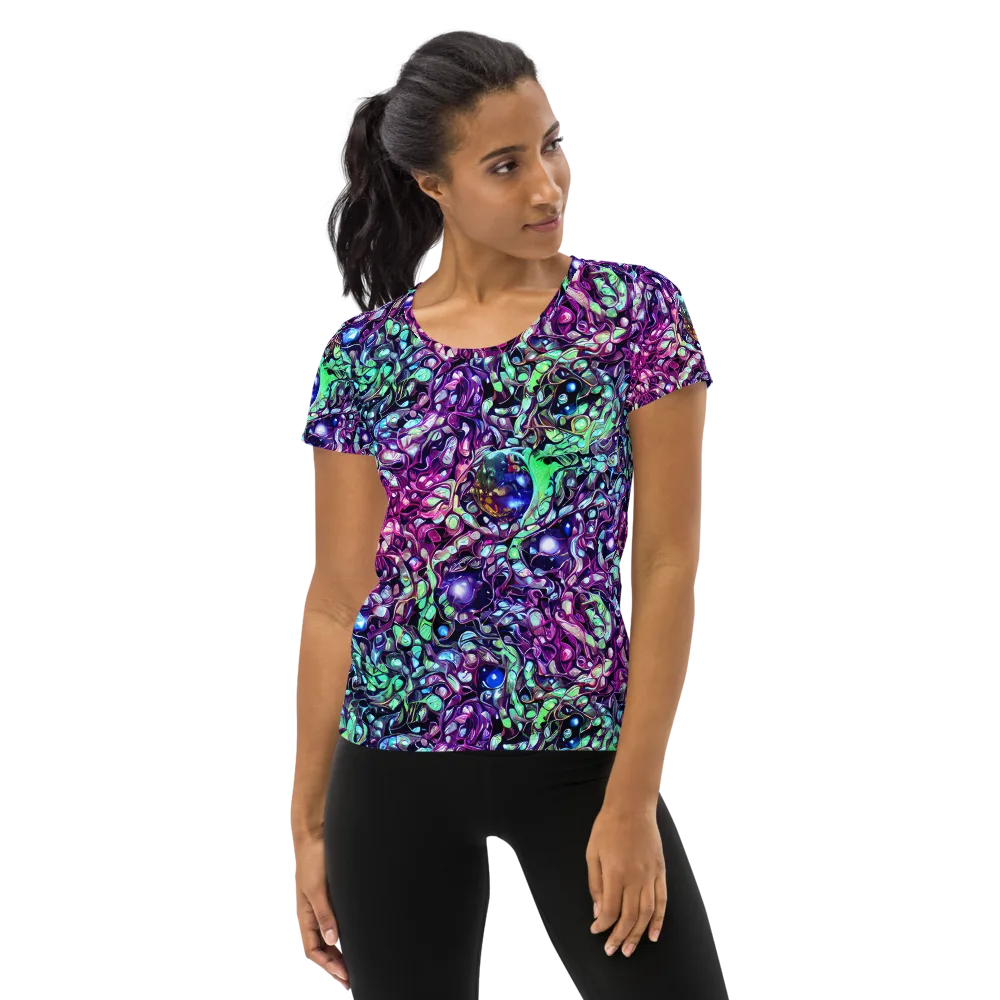 Vivid Abyss on Women's Athletic T-Shirt — Front