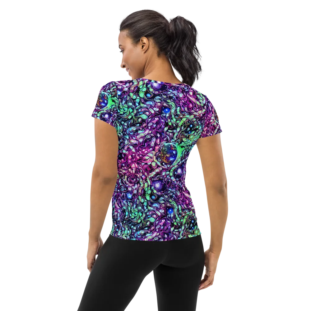 Vivid Abyss on Women's Athletic T-Shirt — Back