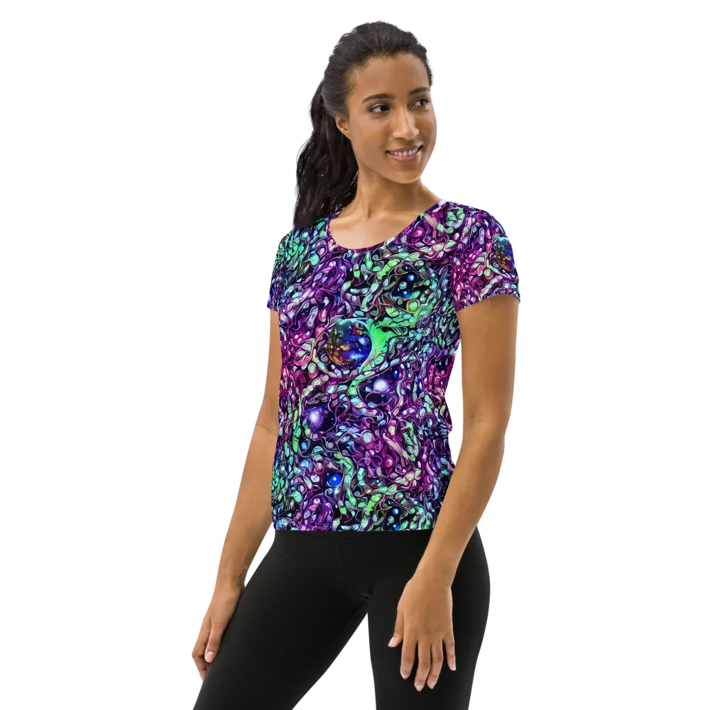 Vivid Abyss on Women's Athletic T-Shirt — Left
