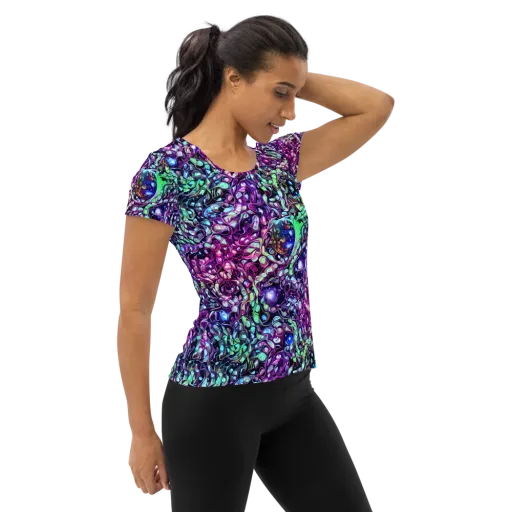 Vivid Abyss on a Women's Athletic T-Shirt