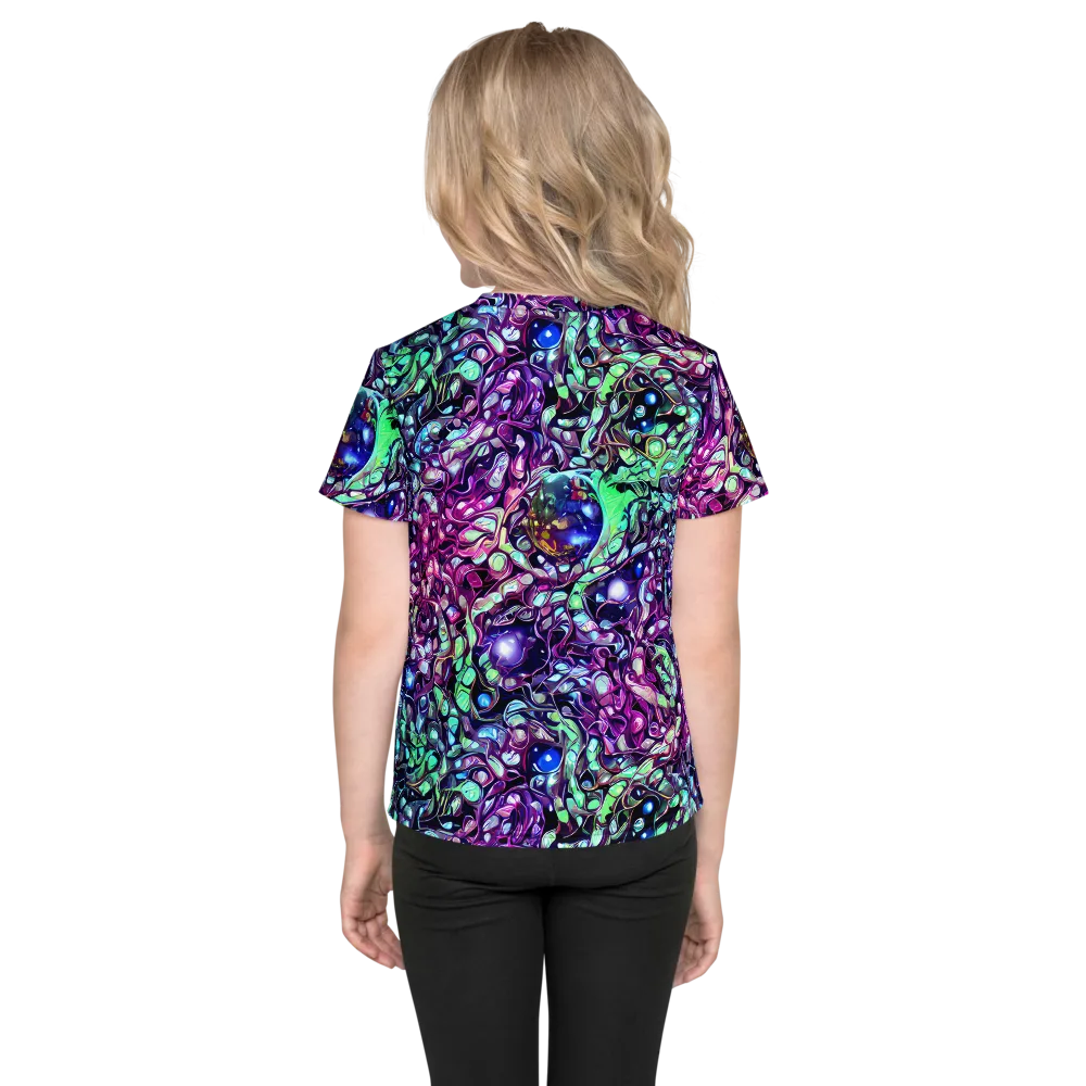 Vivid Abyss on Kids Crew Neck T-Shirt — Back