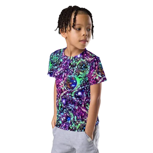 Vivid Abyss on a Kids Crew Neck T-Shirt