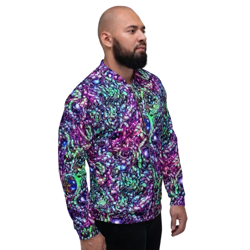 Vivid Abyss on a Bomber Jacket