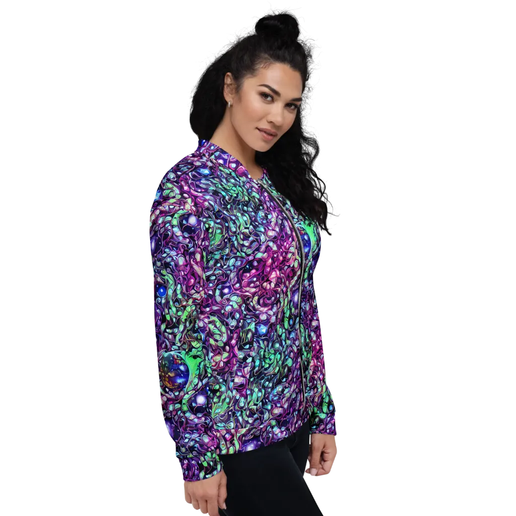 Vivid Abyss on Bomber Jacket — Right
