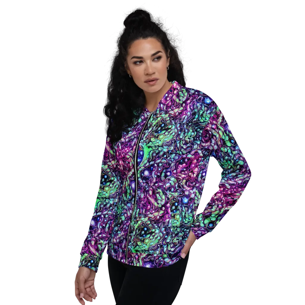 Vivid Abyss on Bomber Jacket — Left