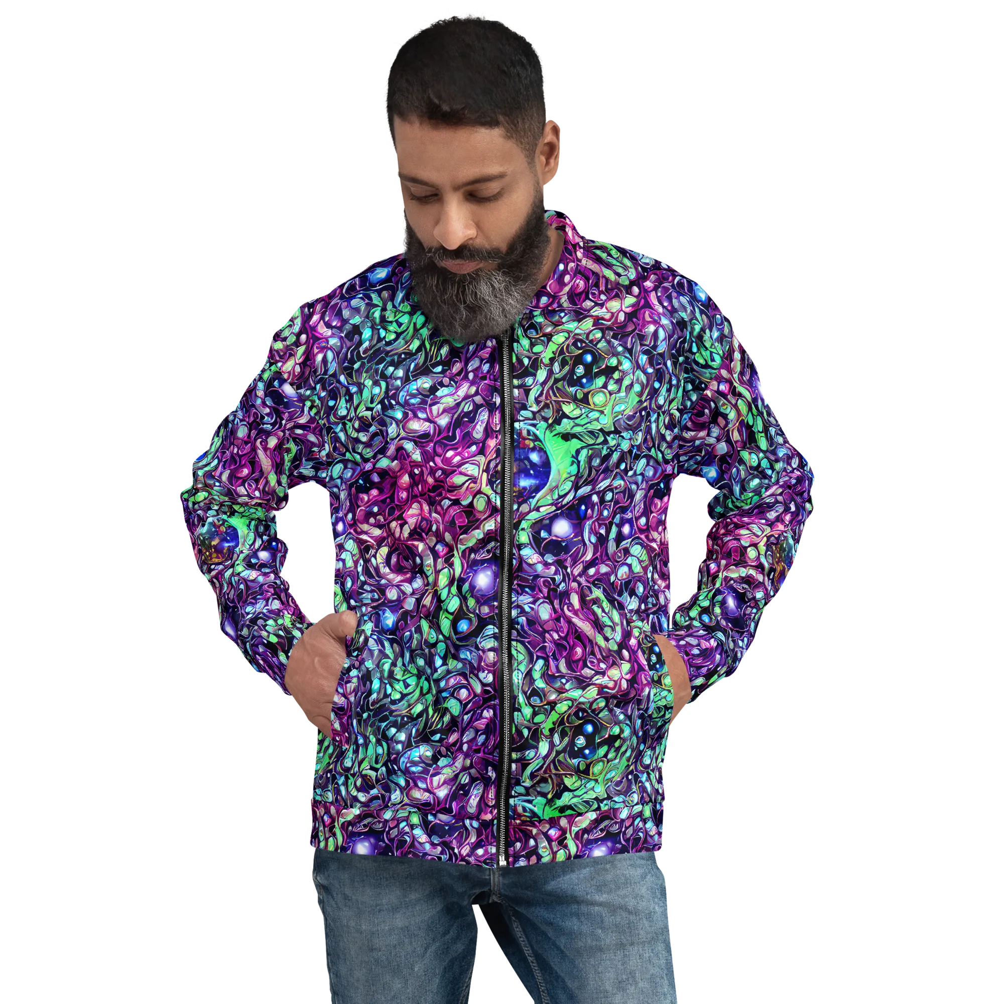Vivid Abyss on Bomber Jacket — Front