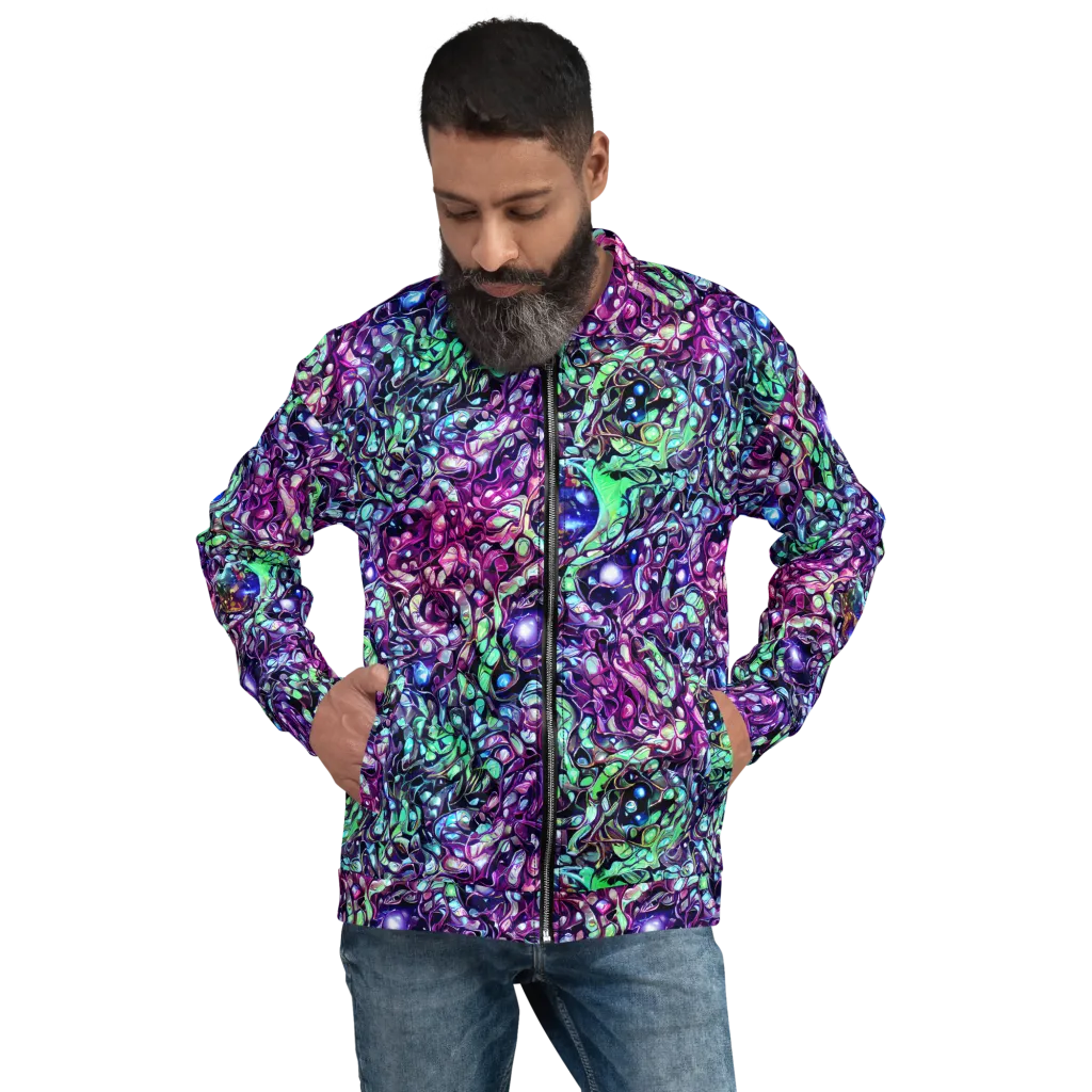Vivid Abyss on Bomber Jacket — Front
