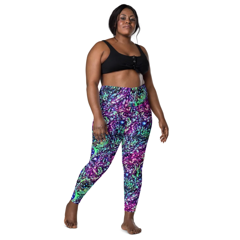Vivid Abyss on Leggings with Pockets — Front