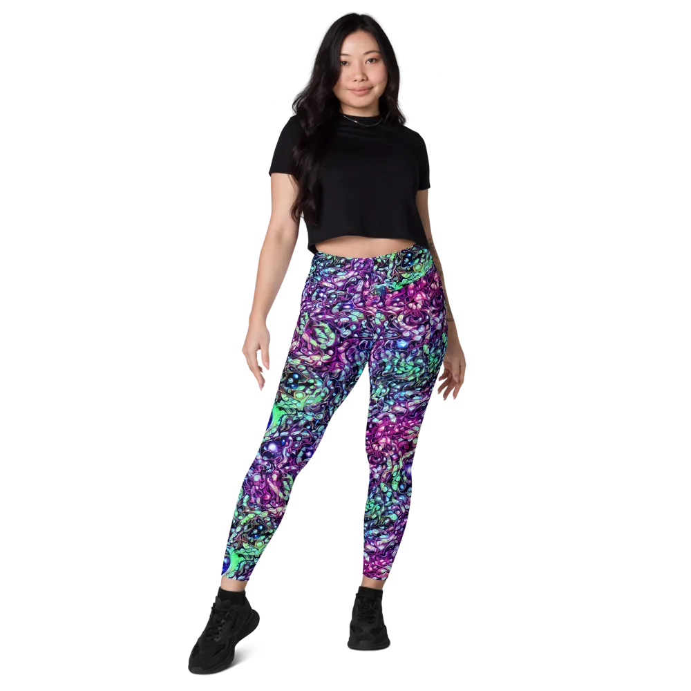 Vivid Abyss on Leggings with Pockets — Front