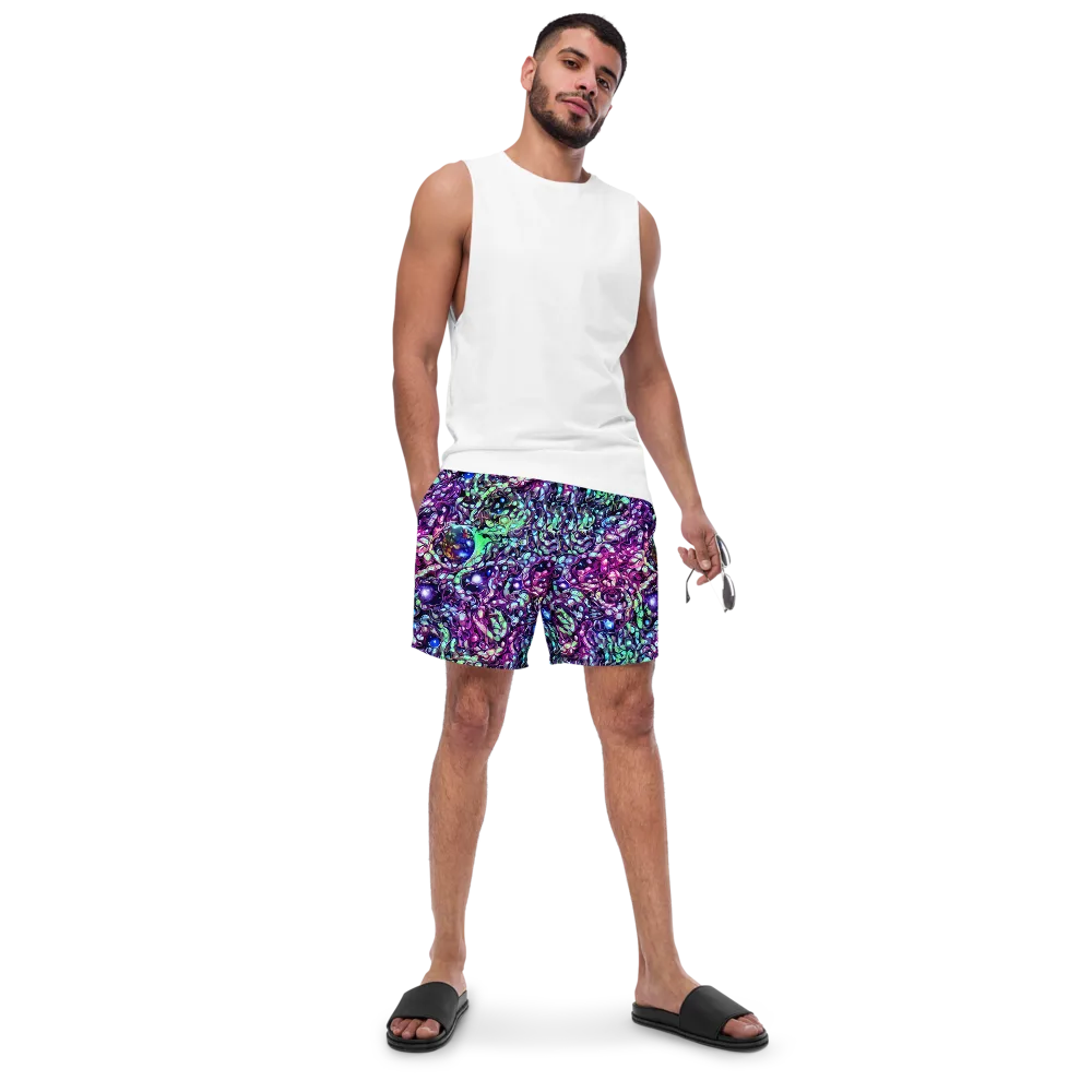Vivid Abyss on Swim Trunks — Front