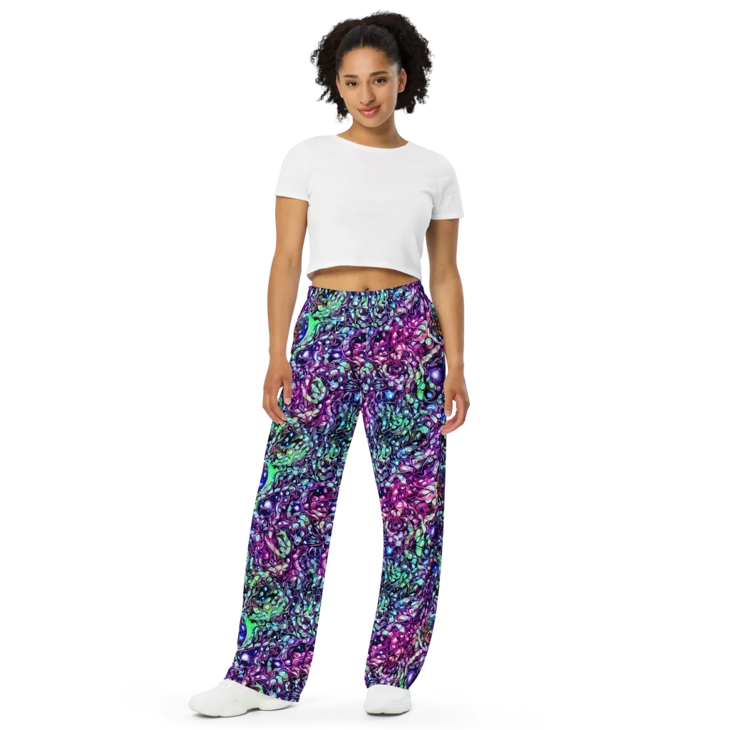 Vivid Abyss on Wide-Leg Pants — Front