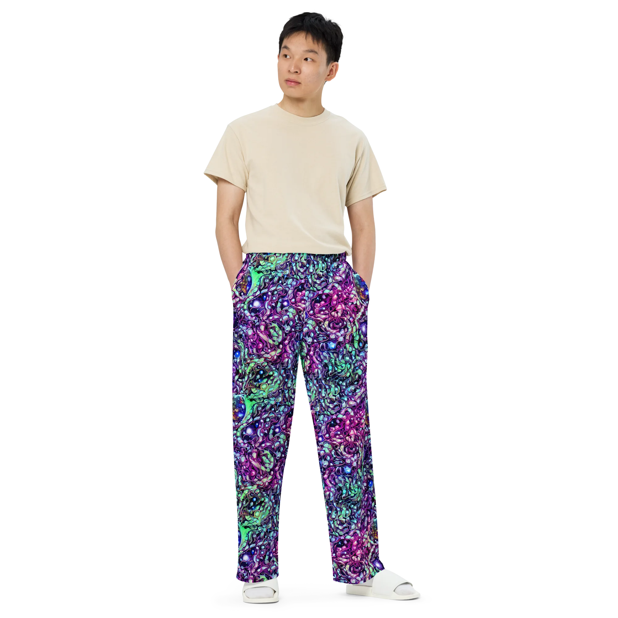 Vivid Abyss on Wide-Leg Pants — Front