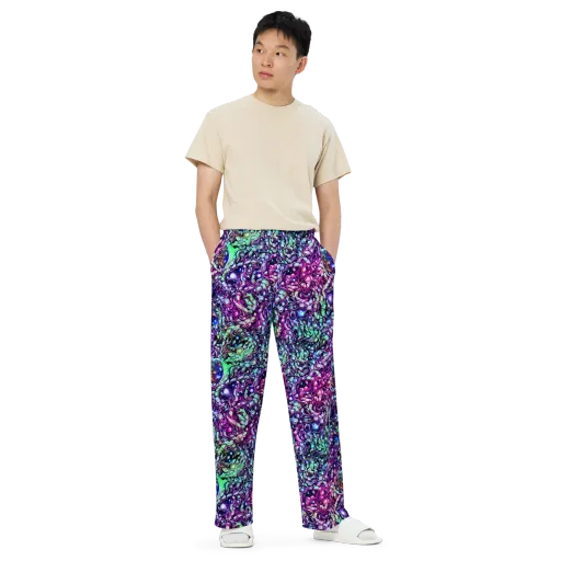 Vivid Abyss on a Wide-Leg Pants
