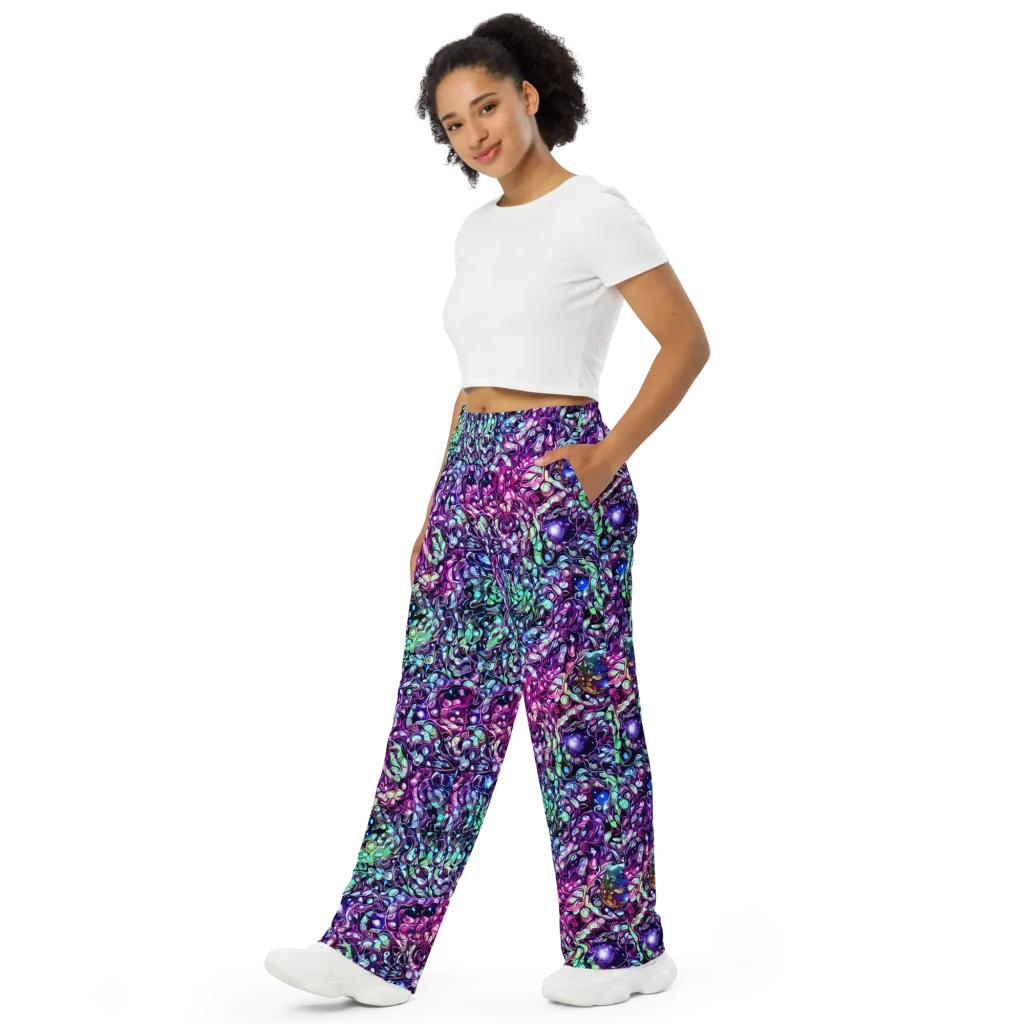 Vivid Abyss on Wide-Leg Pants — Left Front