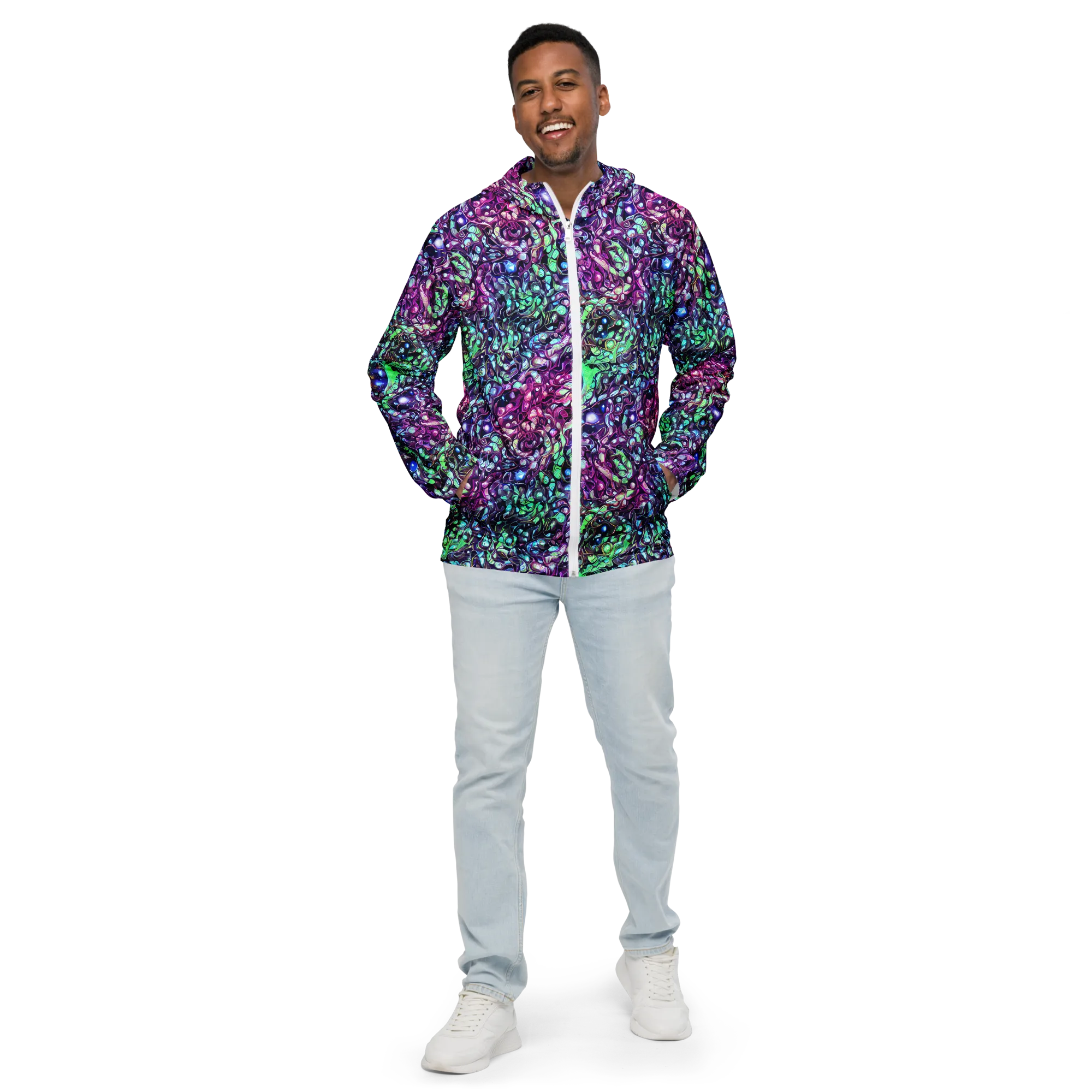 Vivid Abyss on Men's Windbreaker — Front