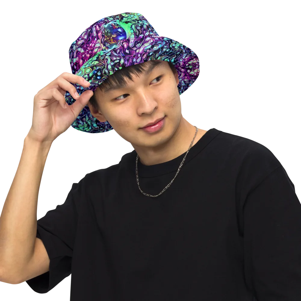 Vivid Abyss on Reversible Bucket Hat — Front Inside
