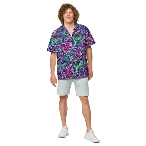 Vivid Abyss on a Button Shirt