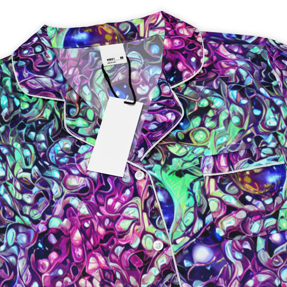 Vivid Abyss on Women's Short Sleeve Pajama Top — Product details