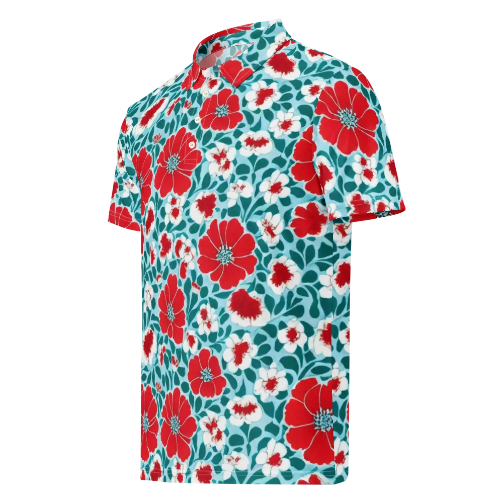 Crimson Tidegarden on Men's Slim Fit Polo Shirt — Left Front