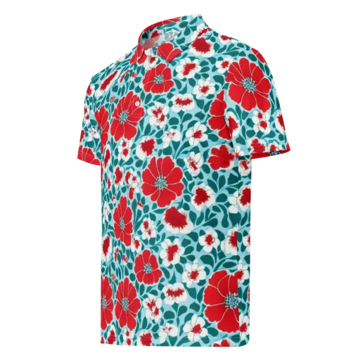 Crimson Tidegarden on a Men's Slim Fit Polo Shirt