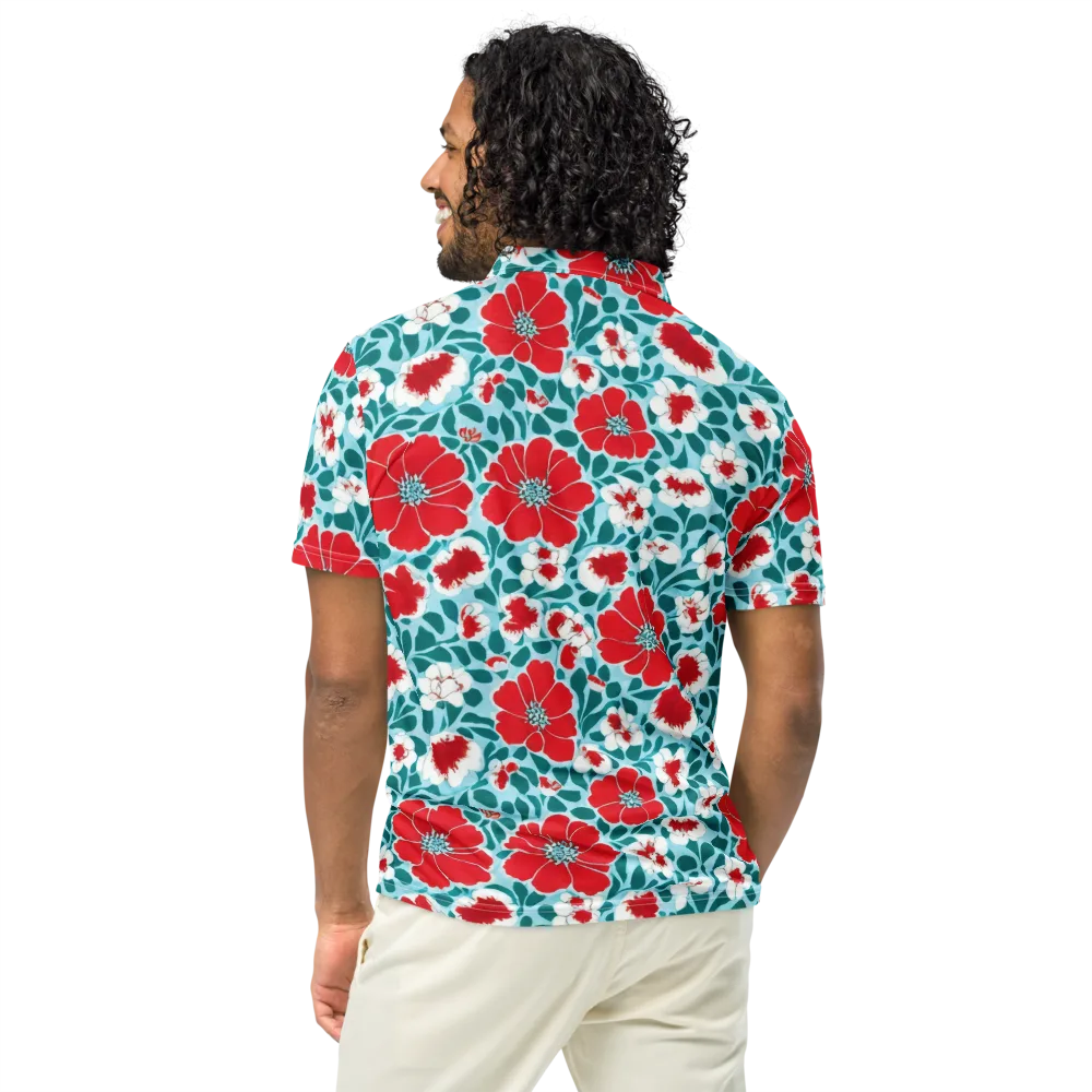Crimson Tidegarden on Men's Slim Fit Polo Shirt — Back