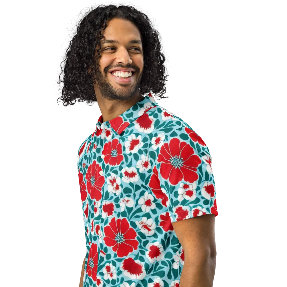 Crimson Tidegarden on Men's Slim Fit Polo Shirt — Left Front