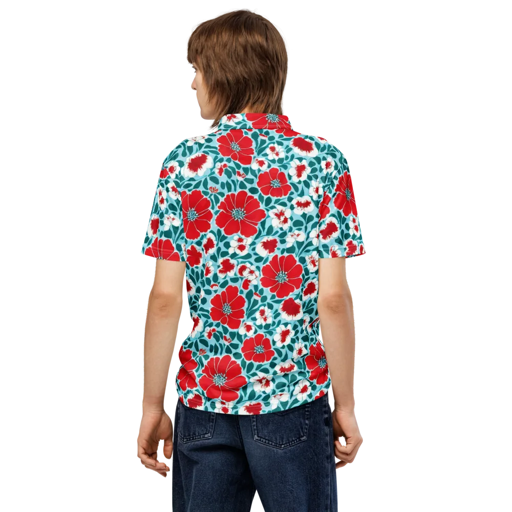 Crimson Tidegarden on Men's Slim Fit Polo Shirt — Back