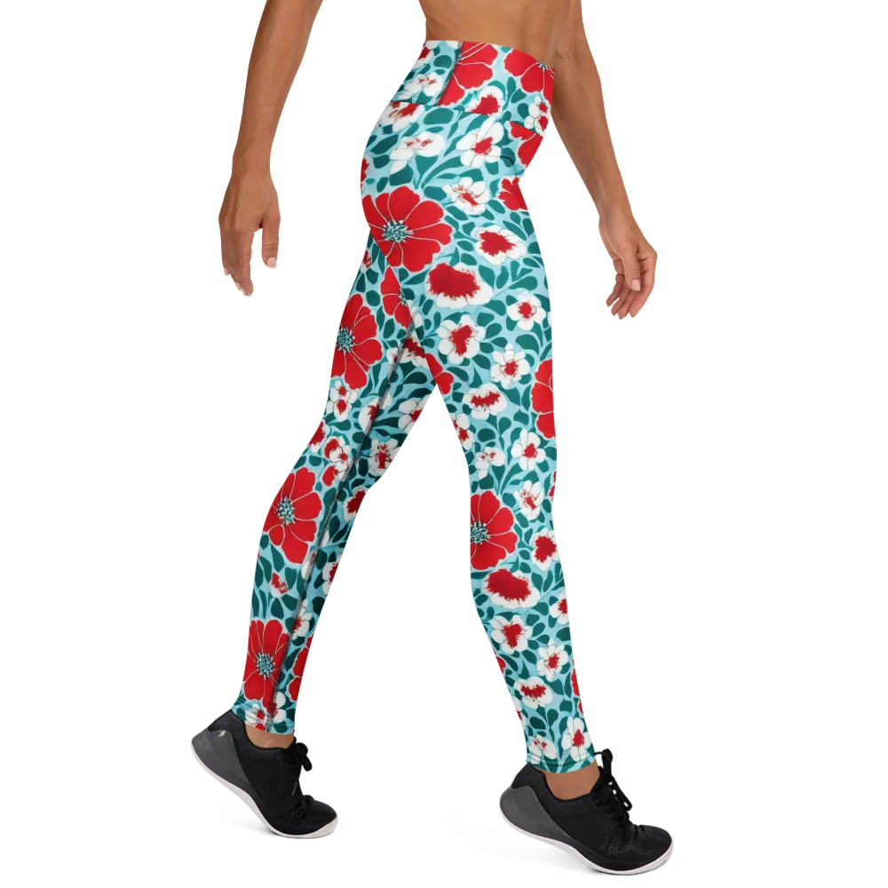 Crimson Tidegarden on Yoga Leggings — Right