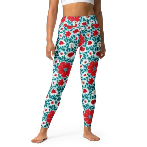Crimson Tidegarden on a Yoga Leggings