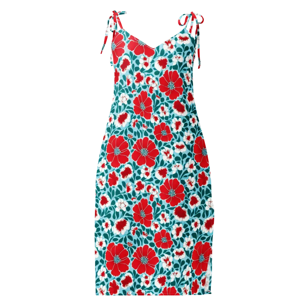 Crimson Tidegarden on Slip Dress — Front