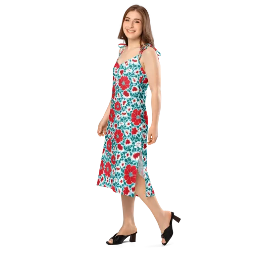 Crimson Tidegarden on a Slip Dress