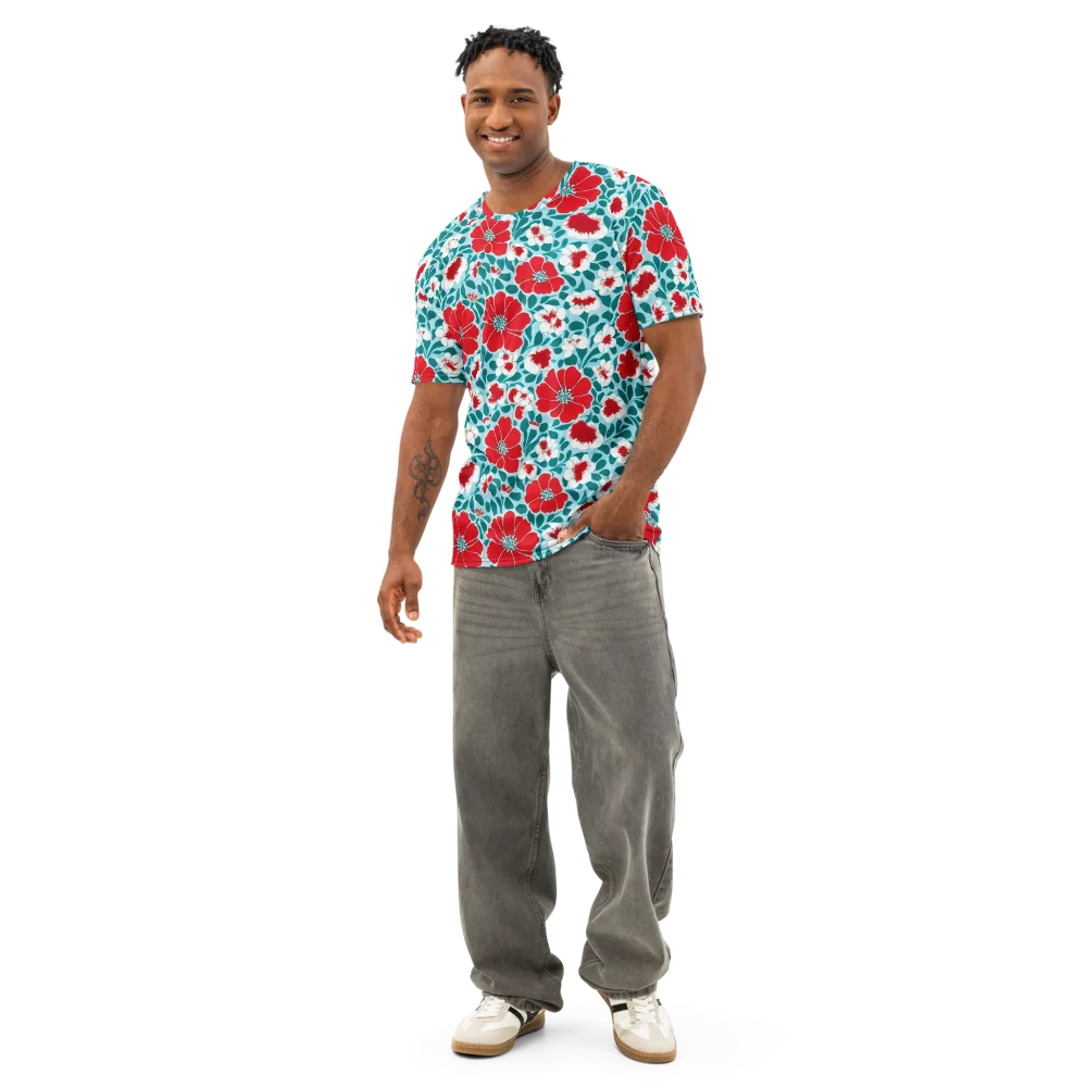 Crimson Tidegarden on Men's Cotton Crew Neck T-Shirt — Front