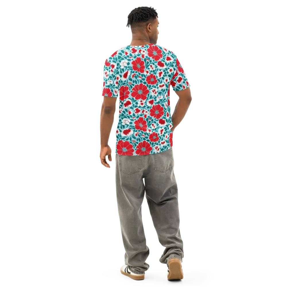 Crimson Tidegarden on Men's Cotton Crew Neck T-Shirt — Back