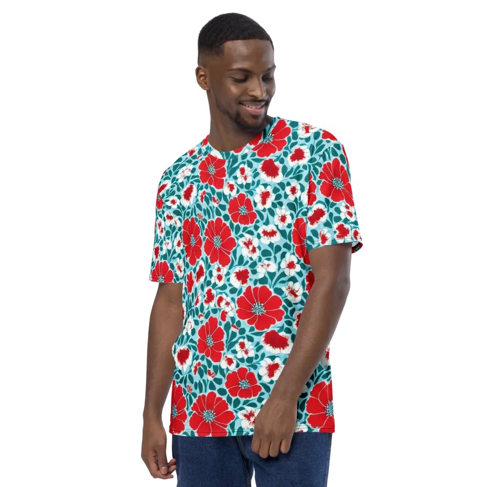 Crimson Tidegarden on Men's Crew Neck T-Shirt — Left