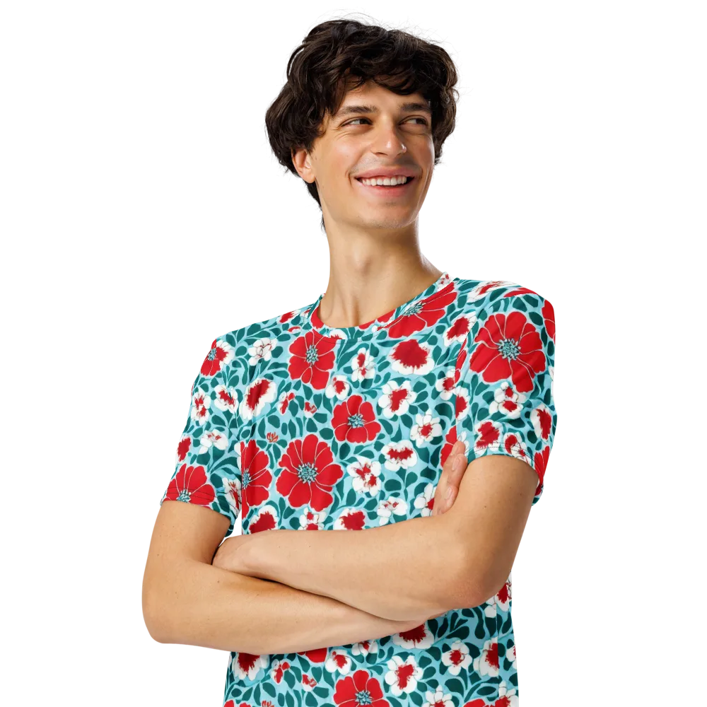 Crimson Tidegarden on Men's Crew Neck T-Shirt — Left Front