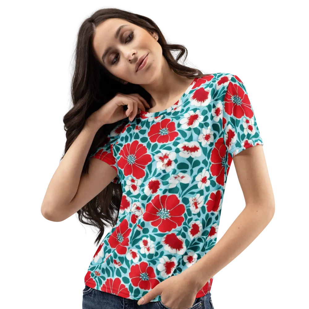 Crimson Tidegarden on Women's Crew Neck T-Shirt — Left Front