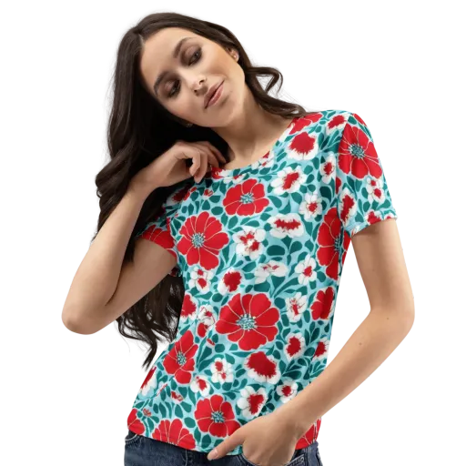 Crimson Tidegarden on a Women's Crew Neck T-Shirt