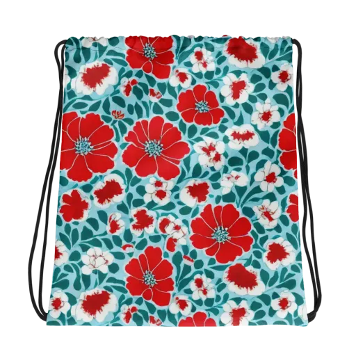 Crimson Tidegarden on a Drawstring Bag