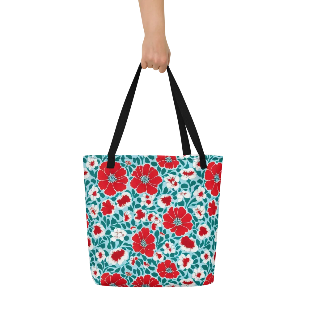 Crimson Tidegarden on Large Tote Bag W/ Pocket — Front