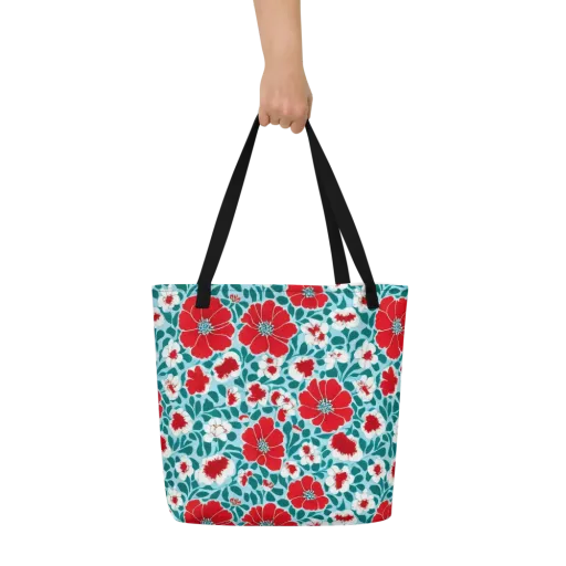 Crimson Tidegarden on a Large Tote Bag W/ Pocket