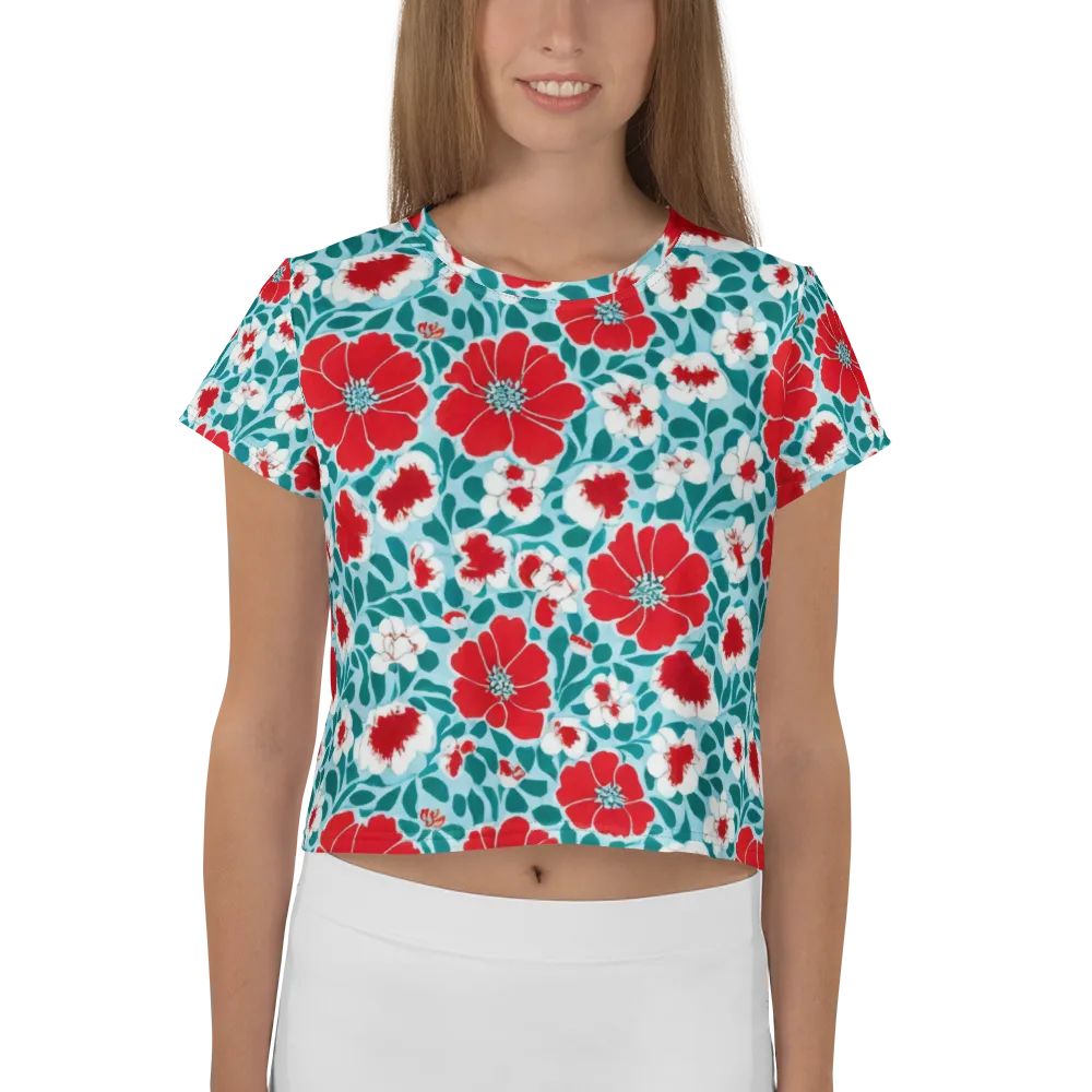 Crimson Tidegarden on Crop Tee — Front