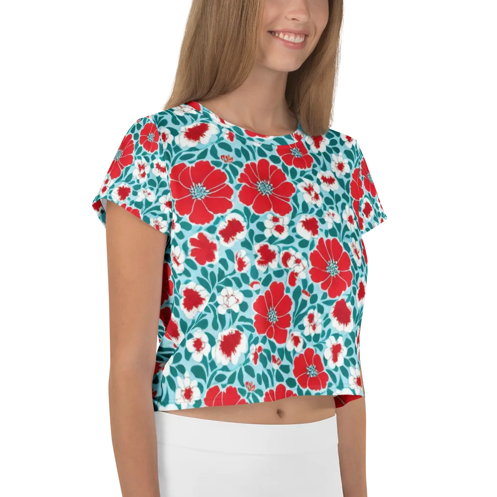 Crimson Tidegarden on Crop Tee — Right