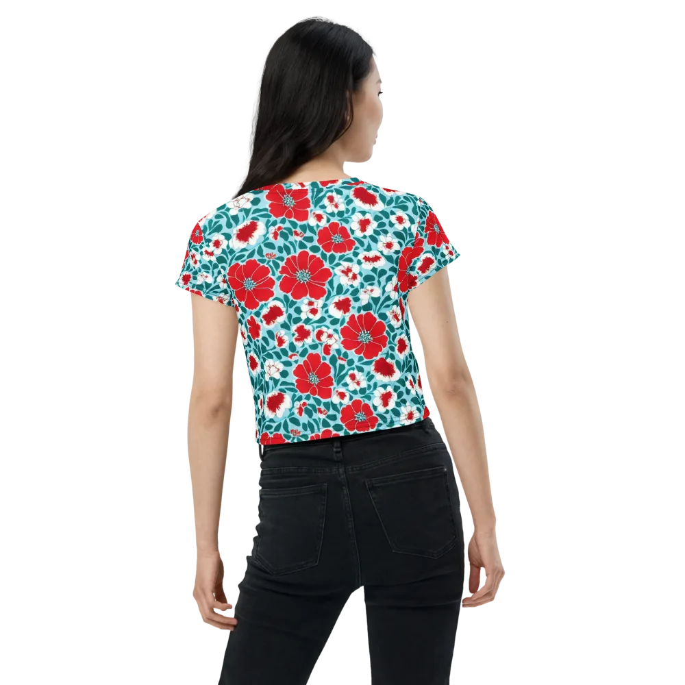 Crimson Tidegarden on Crop Tee — Back